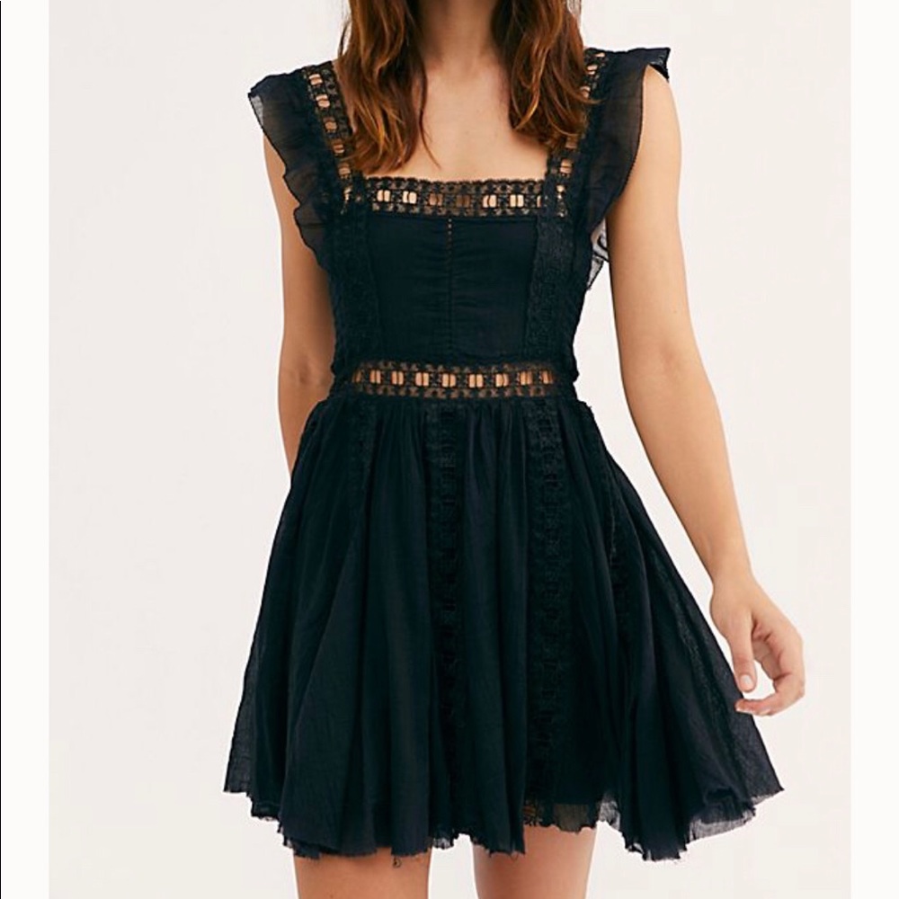 Free People One Verona Black Dress, Size XS
